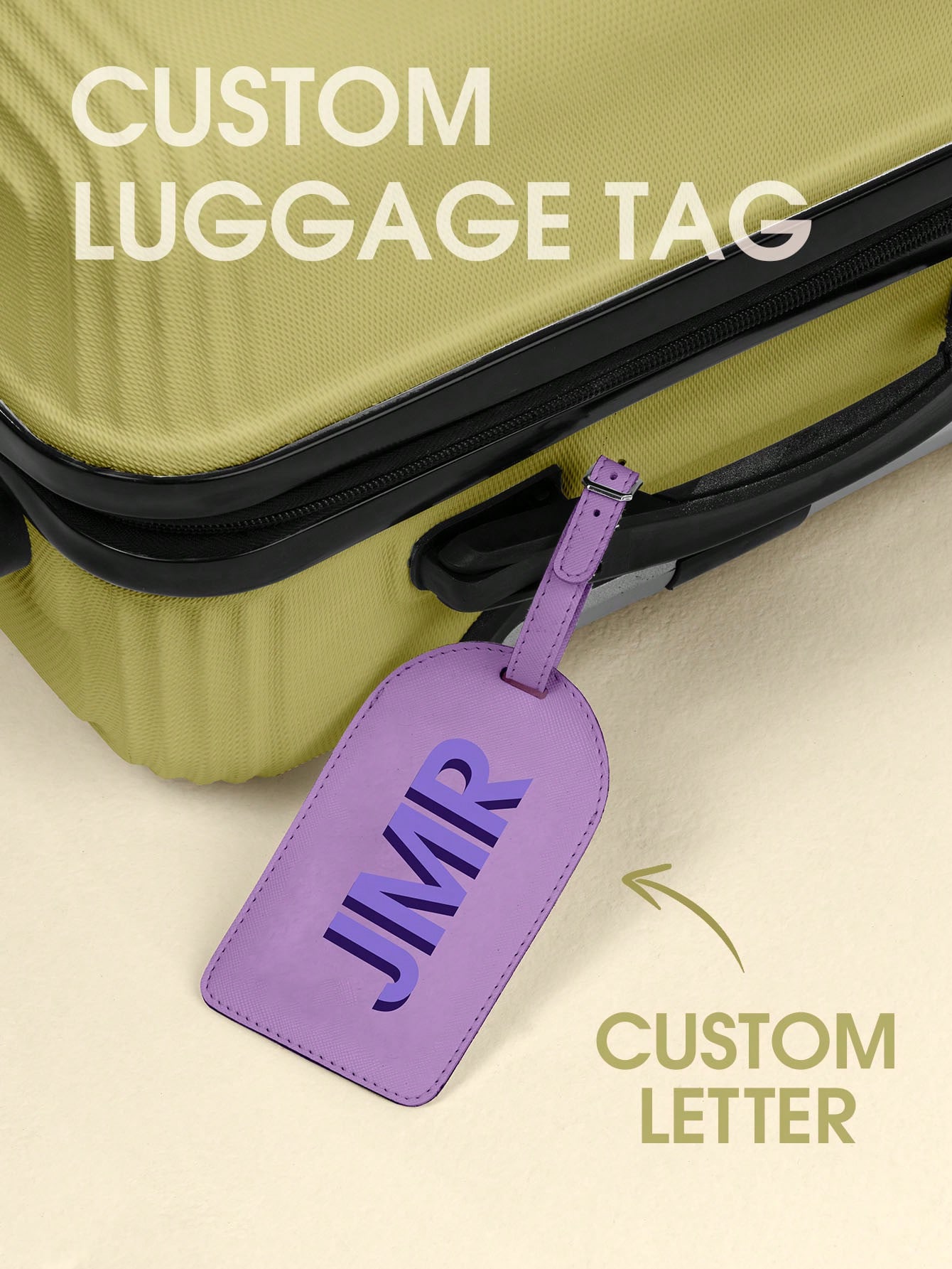 Women Bags Leather - パーソナライズされたイニシャルラゲッジタグ カスタムレターPUレザー旅行バッグタグ UVプリントスーツケースIDラベル 旅行ギフト 女性男性向け
