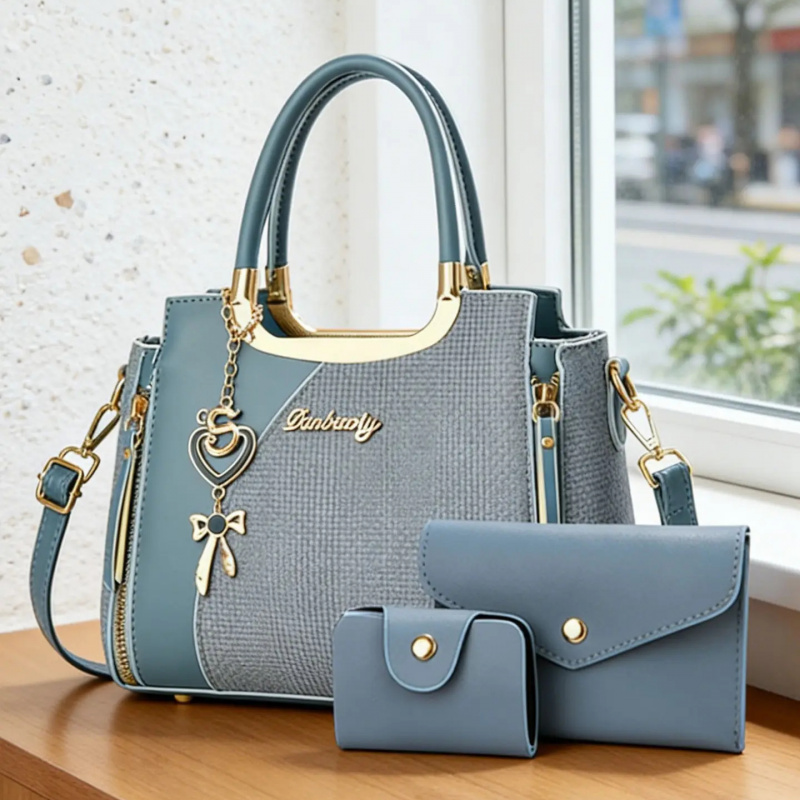 Women Bags Leather - エレガントなレディースハンドバッグセット、マルチカラーメッセンジャーバッグ、カジュアルなPU素材、オールシーズン対応、母の日ギフトに最適