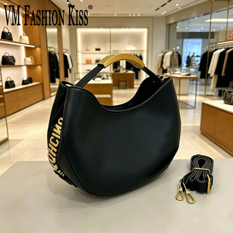 Women Bags Golden - デミサークル女性用ゴールデンレタートート巾着バケットバッグ高級開閉式大容量トレンド人気販売中財布