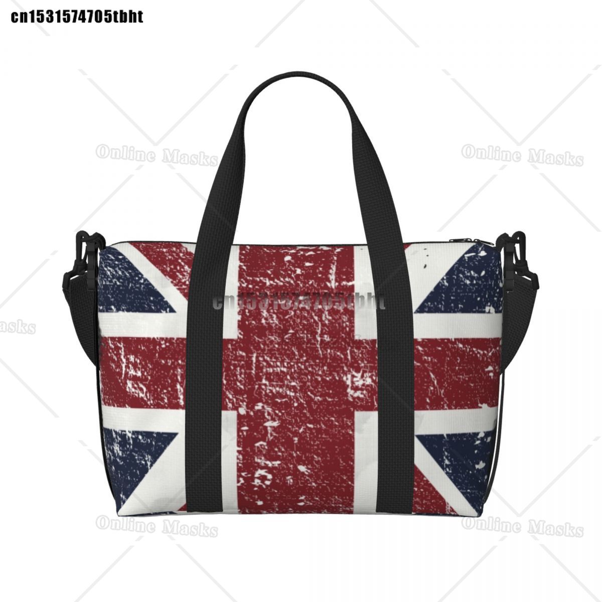 Women Bags In Uk - 英国のユニオンジャック旗トートバッグ女性大容量ジムビーチトラベルバッグ
