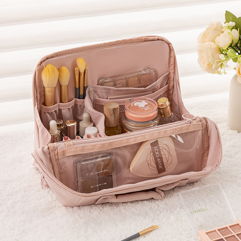 Women'S Bags Going Out - ポータブル大容量メイクアップバッグ、外出用防水ハンドヘルド収納バッグ、女性用仕分け層付きトイレタリーバッグ