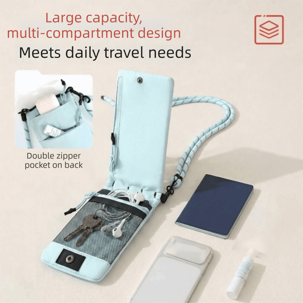Phone Bag Crossbody - ファッションナイロン携帯電話バッグ軽量防水クロスボディバッグ垂直収納ジッパー開閉電話財布女性用