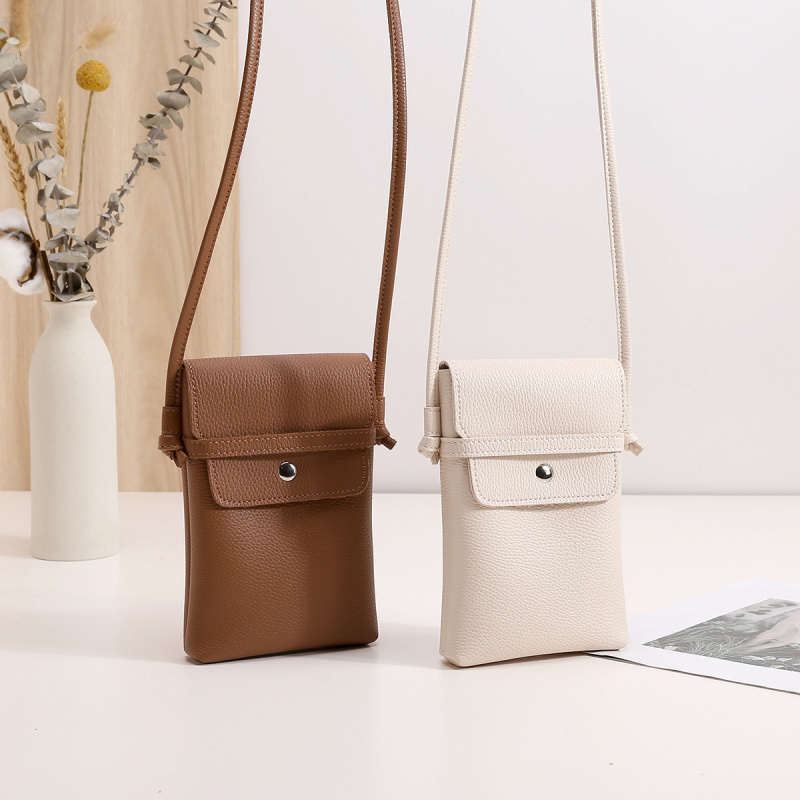 Women Bags Leather - ミニクロスボディフォンバッグ レディース 2026年 最新トレンド 縦型小型ショルダーバッグ ソフトレザー