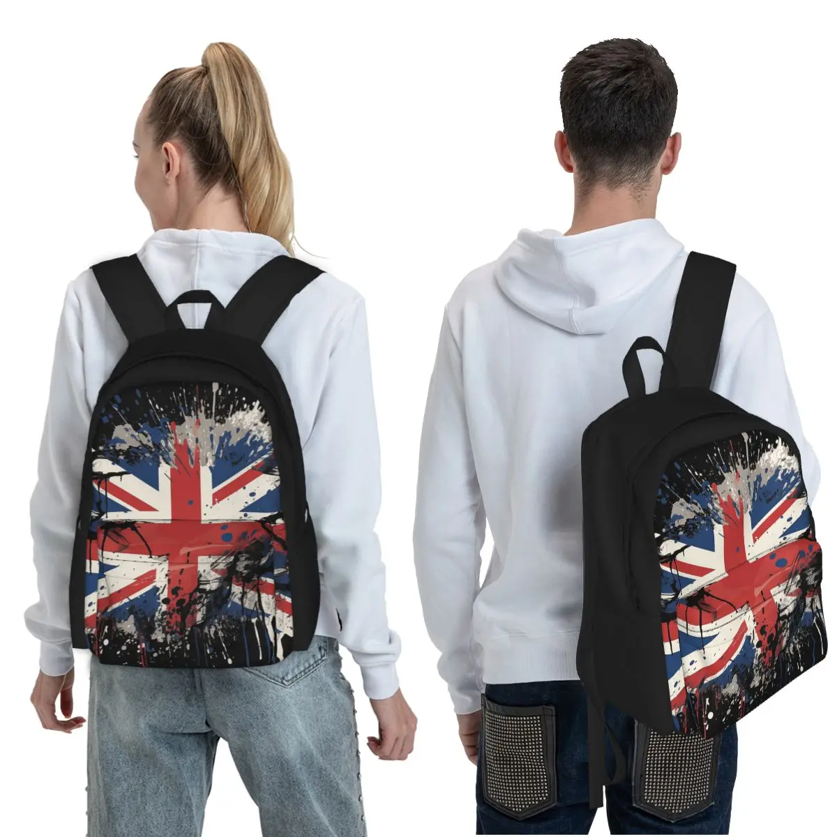 イギリスのユニオンジャック旗柄 学生用バックパック スクール - Women Bags In Uk のレビューと価格