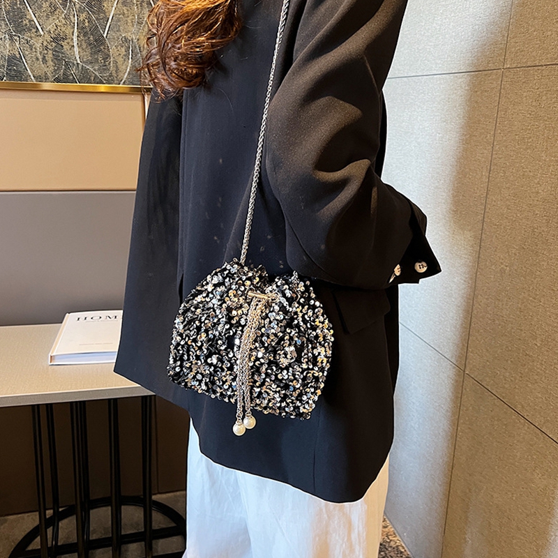 ハンサムな人格スパンコール女性の新しい韓国バケットバッグ明る - Women'S Bags New Look のレビューと価格