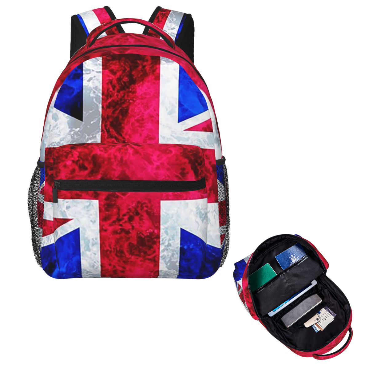 イギリスのユニオンジャック旗柄 ブリティッシュ学生用バックパ - Women Bags In Uk のレビューと価格