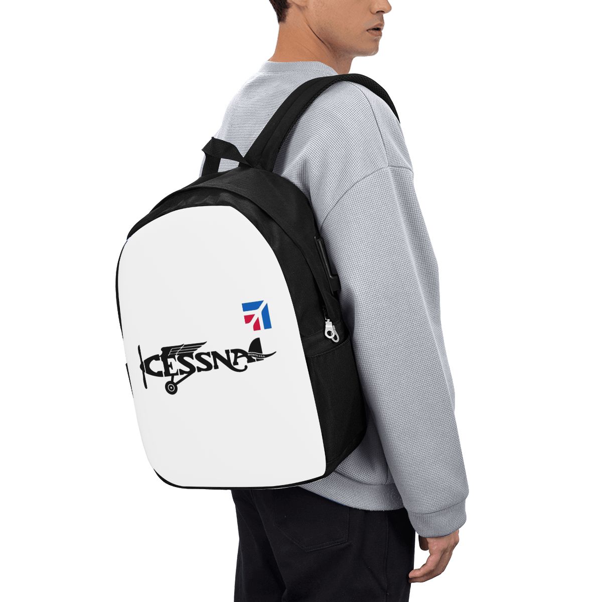 セスナロゴバックパック旅行ノートブックバッグコンピュータ大学 - Women Bags For Women のレビューと価格