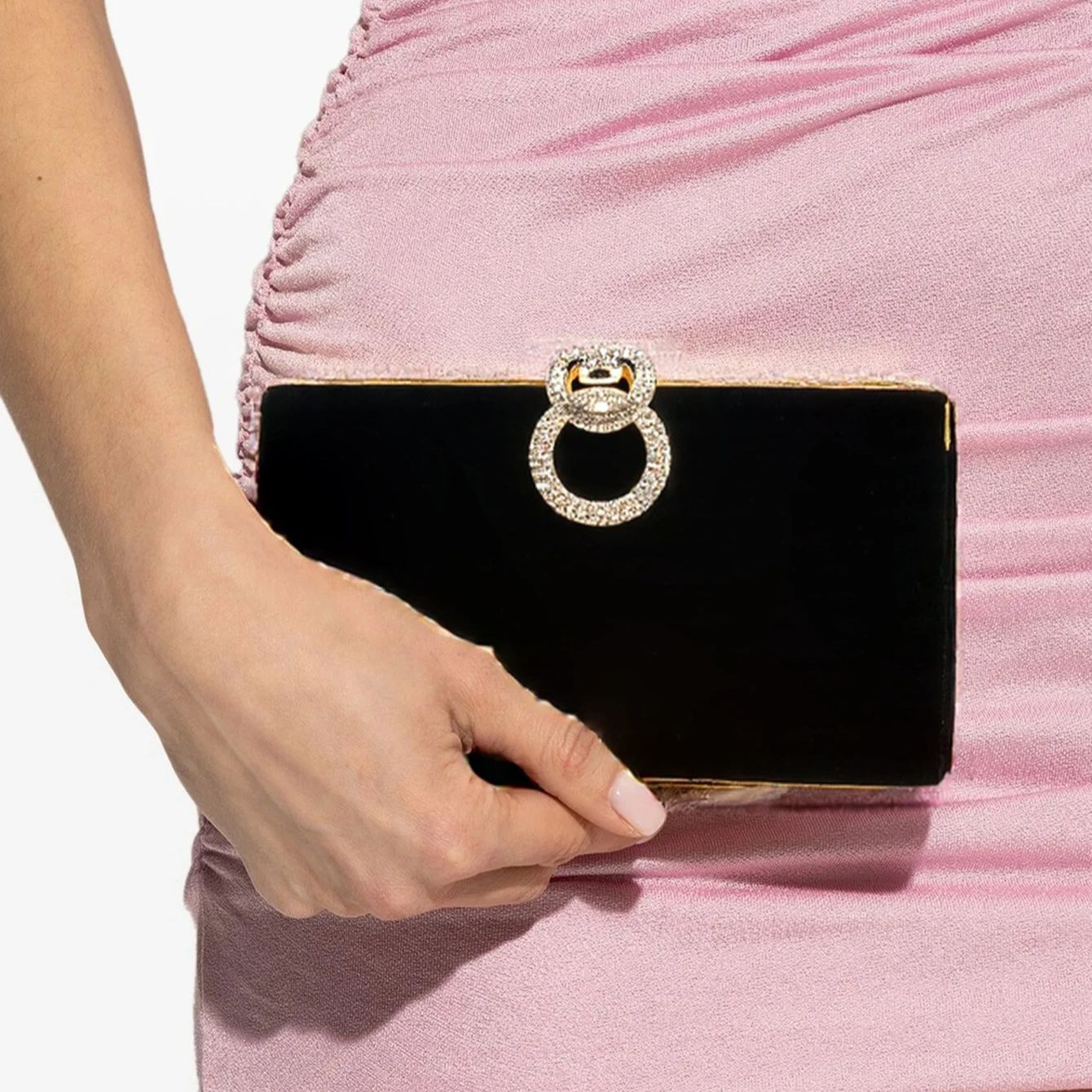 ベルベット女性イブニングバッグダイヤモンドメタルゴールデンク - Women Bags Golden のレビューと価格