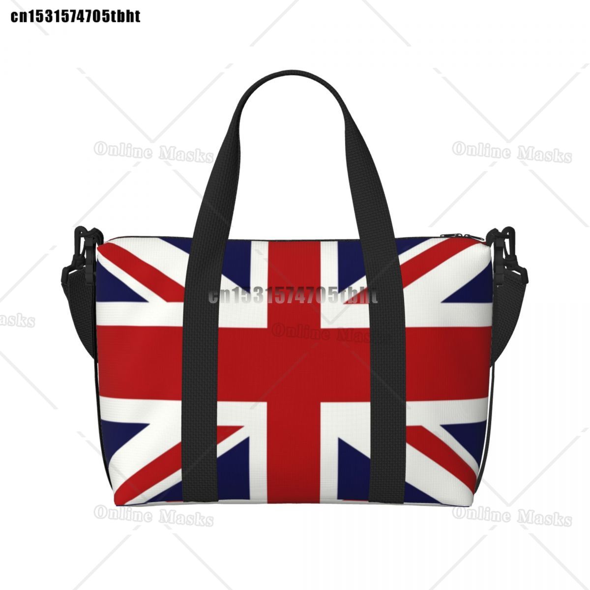 英国のユニオンジャック旗トートバッグ女性大容量ジムビーチトラ - Women Bags In Uk のレビューと価格