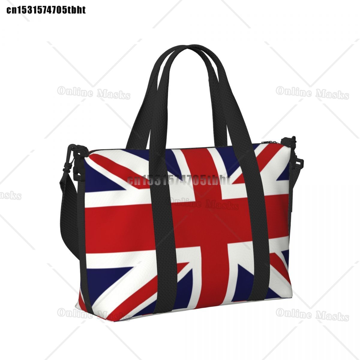 英国のユニオンジャック旗トートバッグ女性大容量ジムビーチトラ - Women Bags In Uk のレビューと価格