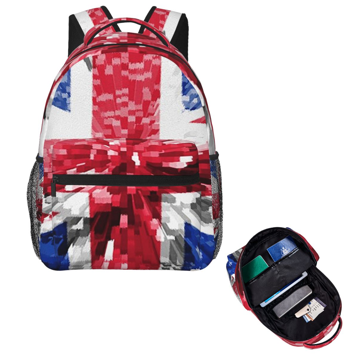 イギリスのユニオンジャック旗柄 ブリティッシュ学生用バックパ - Women Bags In Uk のレビューと価格