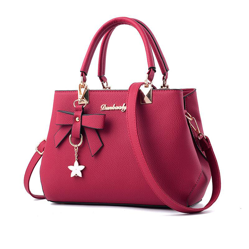 レディース PU レザー ハンドバッグ リボン ショルダー  - Women Bags Outlet のレビューと価格