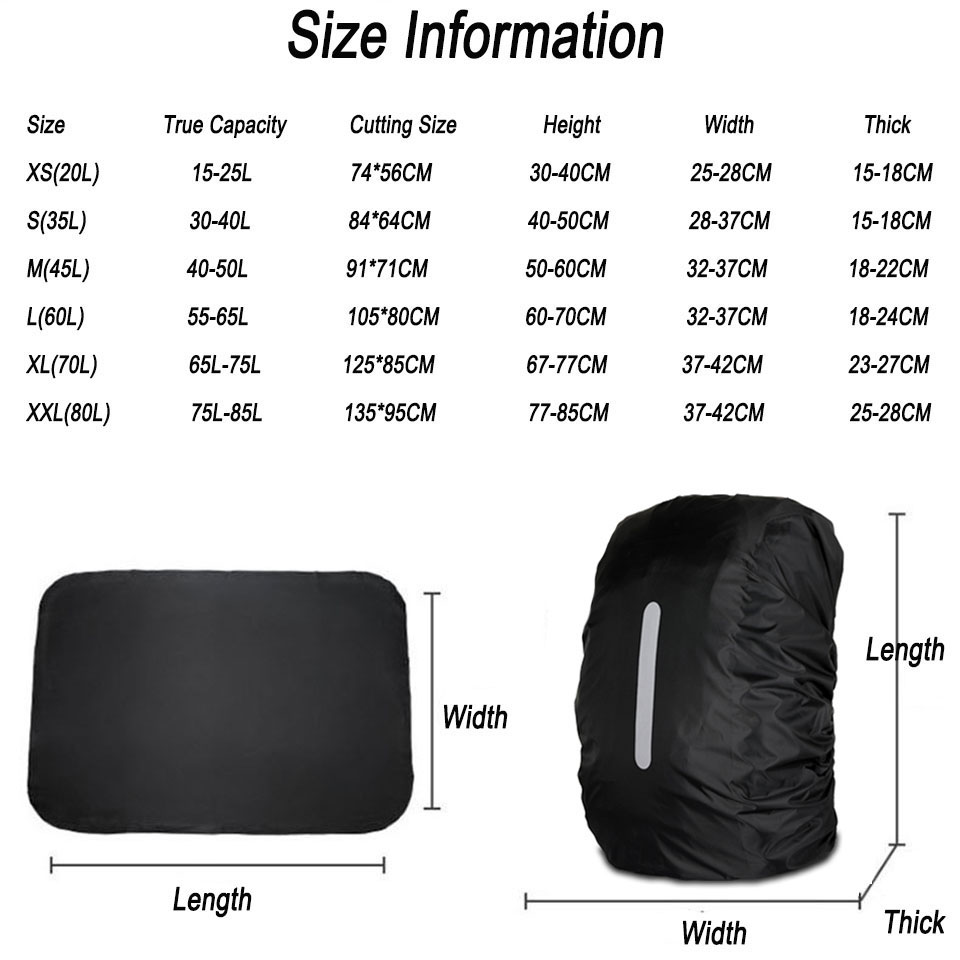 KoKossi 1 個 25-80L バックパック防雨カバー - Women'S Bags Going Out のレビューと価格