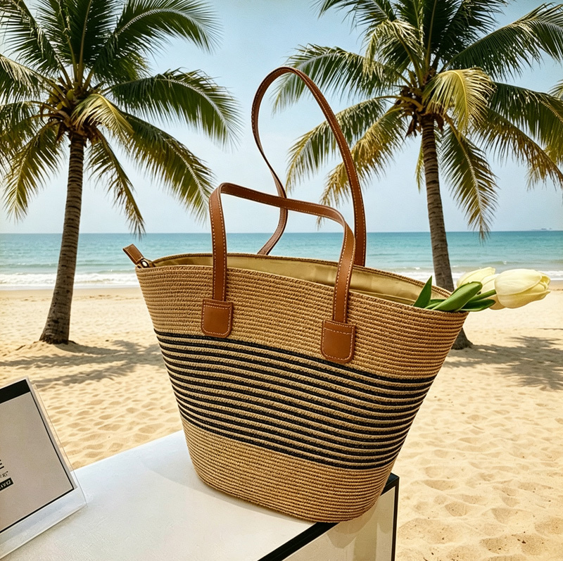 CLAREGQI レディース ストライプストロートートバッグ - Women Bags Leather のレビューと価格