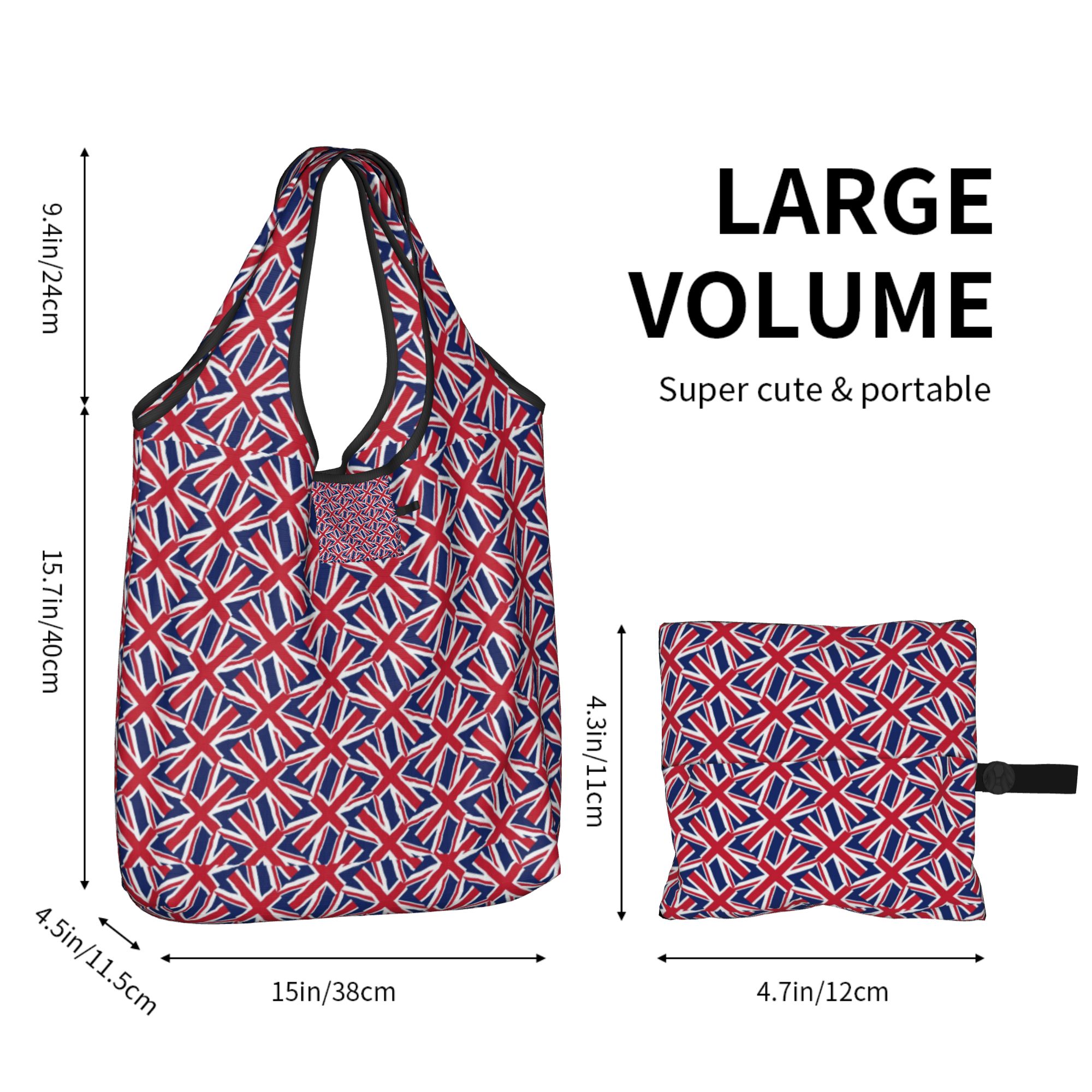 リサイクル英国国旗ショッピングバッグ女性用トートバッグポータ - Women Bags In Uk のレビューと価格