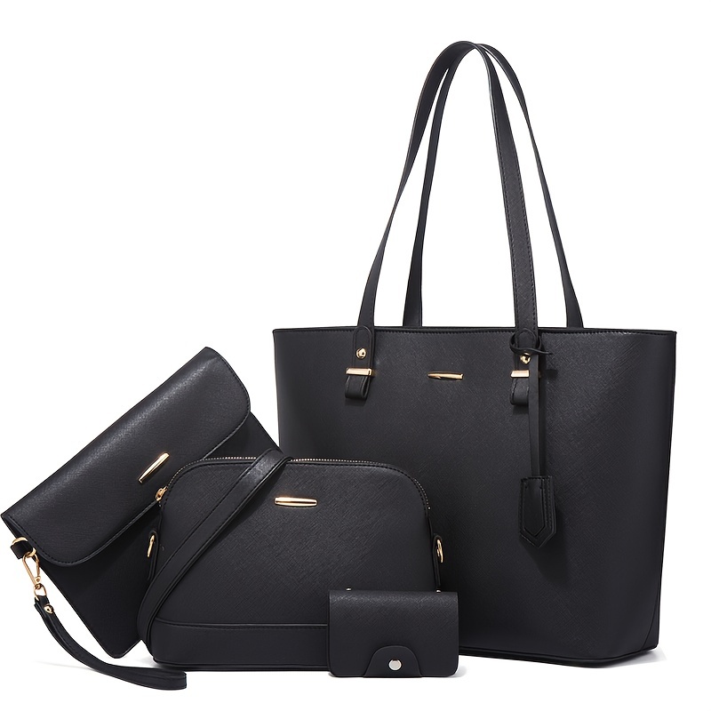 4点セット ファッション レディースバッグセット 無地 トー - Women Bags Leather のレビューと価格