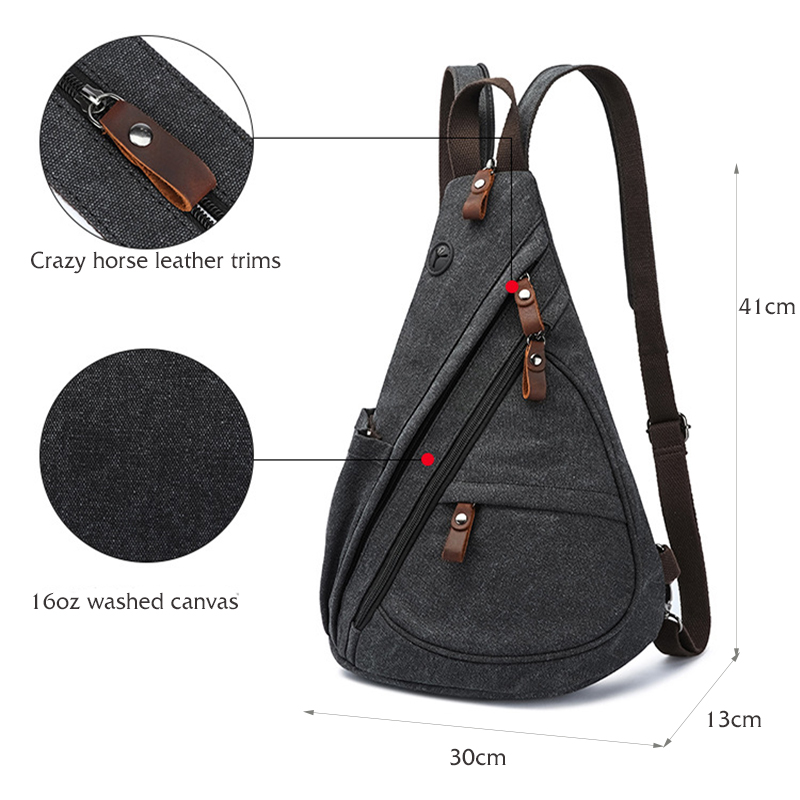 キャンバススリングバッグコンバーチブルクロスボディチェストバ - Women'S Bags Going Out のレビューと価格